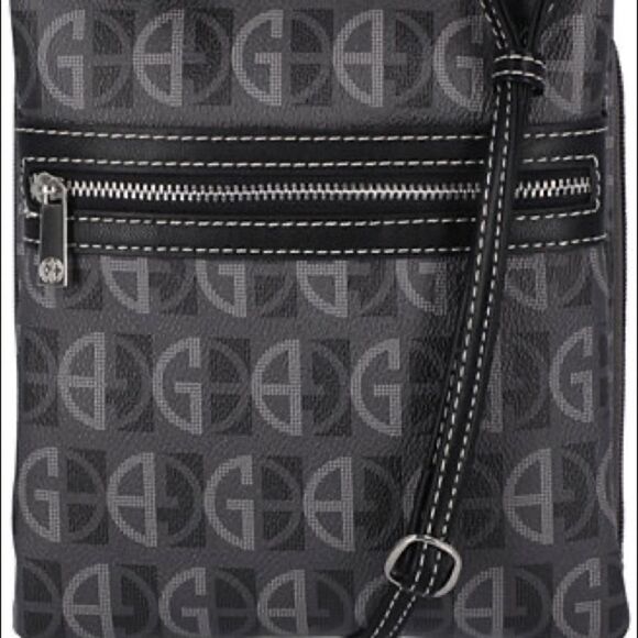 NWOT Giani Bernini Signature Zip Crossbody gray - Picture 1 of 8
